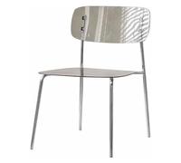 EBZFASO Chaises de Cuisine Chaise de Salle à Manger Transparente, Pieds en métal, Tabouret en Plastique sans accoudoirs, Multicolore, 44 x 50 x 78 cm(Smoky Gray)
