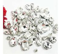 EBZFASO Crystal Glass Sew-on Rhinestones
