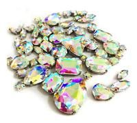 EBZFASO Crystal Glass Sew-on Rhinestones