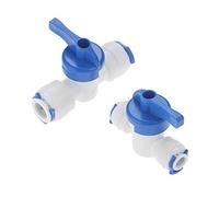 EBZFASO Filtre pour Pipeline PE Ball Valve Pipe Connector with Pipeline Filter for RO Water Filtration System Straight Hose Quick Connection Pack of 2 Multiple Sizes(1/4")