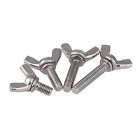 EBZFASO Fixations à vis Papillon, Écrous à Oreilles en Acier Inoxydable M6, boulons vis Papillon, Machines 2-10 pièces(M6X16mm 2PC)