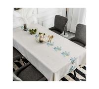 EBZFASO Nappe rectangulaire, Lavable Libre de Ride Nappe imprimée Florale Toile Coton Rectangle(B,53x39in/135x100cm)