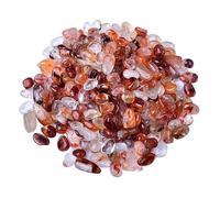 EBZFASO Pierres décoratives pour Jardin, Gravier en Cristal de Fleur de Colle Rouge for Aquarium, Pot de Fleurs, Pierre de Paysage, Plusieurs Tailles(500g)