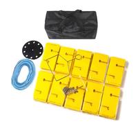EBzvblxm de Tours en Blocs pour Le Team Building, Blocs de Construction d'équipe, Jeu d'empilage ABS Multicolore, 5/8/10 pièces for Adultes en Plein air(Yellow,10PCS)