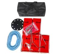 EBzvblxm de Tours en Blocs pour Le Team Building, Blocs de Construction d'équipe, Jeu d'empilage ABS Multicolore, 5/8/10 pièces for Adultes en Plein air(Red,8PCS)