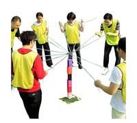 EBzvblxm de Tours en Blocs pour Le Team Building, Blocs de Jeu Tour Construction d'équipe ABS Multicolore 5/8/10 pièces(Multi-Colored,5PCS)