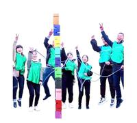 EBzvblxm de Tours en Blocs pour Le Team Building, Blocs de Jeu Tour Construction d'équipe Multicolores 5, 8, 10 pièces(Multi-Colored,5PCS)