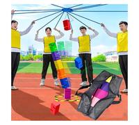EBzvblxm de Tours en Blocs pour Le Team Building, Jeux de Tour Blocs Construction d'équipe for Adultes Multicolores 5/8/10 pièces(Multi-Colored,5PCS)