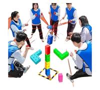 EBzvblxm de Tours en Blocs pour Le Team Building, Team Building Block Tower Jeu Multicolore 5/8/10 pcs(Multi-Colored,8PCS)