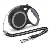 EC.TEAK Laisse rétractable pour chien, 9 m, pour chiens de taille moyenne et grande pesant jusqu’à 20 kg, robuste, ne s’emmêle pas, taille L