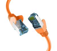 EFB Elektronik EC020200224 : Câble réseau Cat7 S/FTP (S-STP) 3m, RJ45 mâle/mâle, contacts or, 10000 Mbit/s, 600 MHz, Orange, LSZH