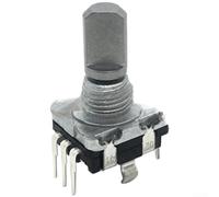 EC11 Encodeur rotatif avec bouton poussoir - 20 niveaux - Étanche IPX7 - Encodeur rotatif en métal pour contrôle du volume audio - Pour Arduino - Pour Raspberry Pi - Électronique DIY - Argent