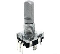 EC11 Encodeur rotatif avec bouton poussoir - 20 niveaux - Étanche IPX7 - Encodeur rotatif en métal pour contrôle du volume audio - Pour Arduino - Pour Raspberry Pi - Électronique DIY - Argent