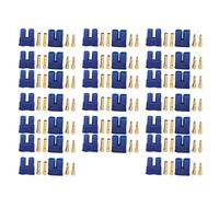 EC2 Battery Connector Plugs 20 Sets | 15A 500V PA & Gold - Plated Copper | Plug Protected for RC Lipo Battery/Airplane Kits/Electronics
