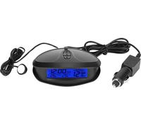 EC98 Digital LED Car Thermometer Voltmeter -Testeur de tension avec fonction de temps