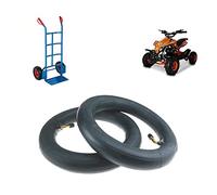 ECA04CUD Lot de 2 chambres à air 3.00-4 VF TR87 Valve métallique en fer pour roue de chariot, porte-bagages mini quads