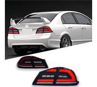 ECAHDVEIR Compatible avec le feu arrière H Civic FD2 2012 - 2015 DRL, clignotant dynamique LED, accessoires automobiles(Black)