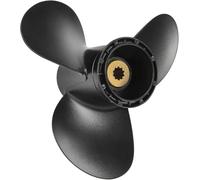 ECAHDVEIR Hélice en Aluminium à Pas de 10 1/4x13, Compatible avec SUZUK DT20 DT25 DF25 DT30 DF30,3 Lames, Dents cannelées, 58100-96492-019 RH