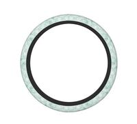 Écailles Aqua Menthe Blanc Géométrie Marbre,Housse de Volant Universelle de 15 Pouces, élastique et antidérapante