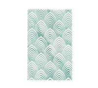 Écailles Aqua Menthe Blanc Géométrie Marbre,Torchons de Cuisine gaufrés, absorbants, 41 x 66 cm