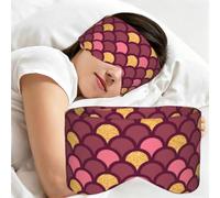 Écailles de poisson à paillettes dorées, Masque de sommeil pour la maison, les voyages et le travail posté, couvrant entièrement les yeux et bloquant la lumière