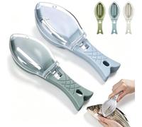 Écailleur de poisson avec couvercle, extracteur de balance portable pour la | Écailleur à poisson sans désordre avec couvercle à charnière pour contenir les écailles