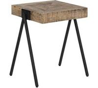Table d'Appoint Rectangulaire en Bois de Manguier et Métal Noir - ECAMA -