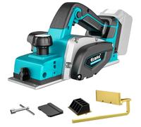 Ecarke Rabot électrique sans fil 750 W - compatible avec batteries Makita 18 V, moteur brushless, 15 000 tr/min, largeur 82 mm, profondeur 0-2 mm - Bois, meubles & bricolage - sans batterie