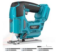 Ecarke Scie sauteuse sans fil 850W avec laser, compatible avec Makita 18V batteries, 3000 tr/min, coupe à onglet 0-45°, 3 modes pendulaires, vitesse réglable,6 lames incluses pour bois(sans batterie)