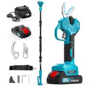 Ecarke Sécateur électrique télescopique sans fil - Compatible Makita 18V, perche 2 m, 2 batteries 2,0Ah incluses, coupe 38-50 mm - outil de jardinage précis et efficace