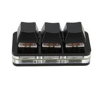 Ecarke USB Mini 3 Touches OSU Clavier Hotswap, Commutateur Cherry, Rétroéclairage RVB, Jeu, pourMac (Black)