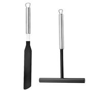 Écarteur à crêpes - Spatule à crêpes en silicone | Spatule à crêpes en bois | Outils De Cuisson Portable Pour Grattoir Et Écarteur Peer Crêpes Perr Cuisine Avec Support Perr Crêpe