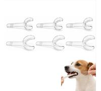 Écarteur de Joues Dentaire pour Chien, Outil d’Examen buccal Quotidien | Aide-brossage transparent réutilisable, soins bucco-dentaires, nettoyage et inspection des dents(Mixed 6 Pack)