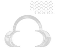 Écarteur de joues et lèvres - OKUMGGYJ - Forme de C - Transparent - 20 pièces
