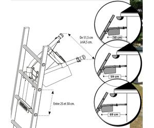 Écarteur de mur téléscopique pour travail sur gouttière CENTAURE - 380287