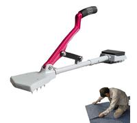 Écarteur de tapis sans genoux avec poignée télescopique et base rembourrée pour une installation facile dans les maisons et les hôtels