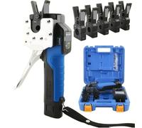 Écarteur de tubes en cuivre, outil de sertissage hydraulique compact avec 5 têtes d'expansion, outil d'évasement de tubes excentrique à 45° avec éclairage LED, for tubes en cuivre de 1/4", 3/8", 1/2",