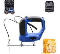 Écarteur électrique abeilles 150W, secoueur de cadres de ruche 4 vitesses, batterie lithium 20V, poignée antidérapante, pince robuste, acier inoxydable ABS, certifié CE(Blue)