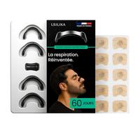 Ecarteur Nasal Magnétique Premium Notice - Pack 60 Jours (120 Patchs) Aimantés - Anti Ronflement efficace puissant, Dilatateur Nasal pour Respiration Optimale, Sommeil Réparateur & Activité Sportive