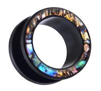 Écarteurs D'oreilles en Acrylique Noir pour Femmes, Bijoux