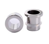 Ecarteurs Oreilles, Écarteur Oreille 21mm 2 Pièces Argent Acier Inoxydable Cylindre Rond Creux avec Ficelle Tunnel d'oreille de Cadeau d'anniversaire