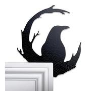 ECBLI Halloween Door Topper, Metal Door Corner Sign Decoration for Corner Cabinet Shelf Window Wall Ornaments Day of the Dead Home Office Kitchen Wall Vintage Holiday Spooky(A1)