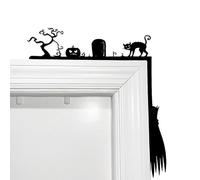 ECBLI Halloween Door Topper, Metal Door Corner Sign Decoration for Corner Cabinet Shelf Window Wall Ornaments Day of the Dead Home Office Kitchen Wall Vintage Holiday Spooky(D1)