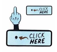 ECBLI Le Bouton Surprise «Cliquez Ici»- Jouet Farceur Hilarant, Cadeau Farceur À Ressort for Adultes, Décoration De Bureau Amusante, Cadeaux De Blague De Bureau for Collègues, Amis Et Fêtes(1PC)