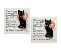 ECBLI Medieval Black Cat Pocket Hug, Loyal Companion You Are Never Alone Commemorative Black Cat with a Bell - Comforting and Protective, With Inspiring Power(2pcs)