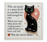 ECBLI Medieval Black Cat Pocket Hug, Loyal Companion You Are Never Alone Commemorative Black Cat with a Bell - Comforting and Protective, With Inspiring Power(1pc)