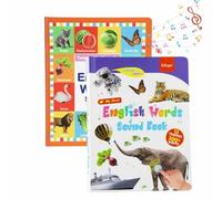 ECBLI Mon Premier Jouet Sonore Anglais - Plus De 470 Mots, 21 Thèmes, Jeu De Mots Amusant, Livre Sonore De L'alphabet, Appuyez for Apprendre La Phonétique, Livre Musical Interactif(2pcs)