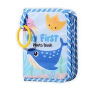 ECBLI My First Baby Photo Book with Safe Mirror, Cute Book Gift for Newborns Family Photos, My First Family Album for Baby Shower Kids Toddlers Family Pictures, Toddler Photo Album(Ocean)