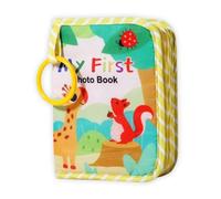 ECBLI My First Baby Photo Book with Safe Mirror, Cute Book Gift for Newborns Family Photos, My First Family Album for Baby Shower Kids Toddlers Family Pictures, Toddler Photo Album(Land)