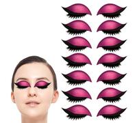 ECBLI Patchs for Cils Lazy Eye Shadow, Autocollants for Cils Lazy, 7 Paires D'autocollants for Fards à Paupières Pailletés avec Cils, Fard à Paupières Et Cils Faciles à Appliquer en Un(Pink)